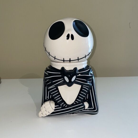 Disney Nightmare Before Christmas Jack Skellington Pumpkin Cookie Jar Canister - Picture 1 of 10
